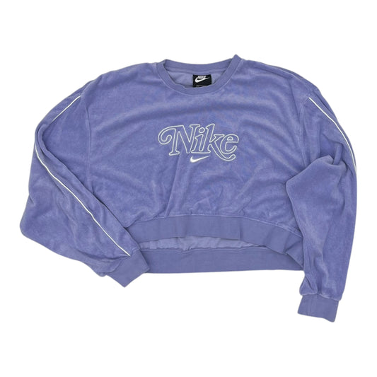 Athletic Top Ls Crewneck By Nike Apparel In Purple, Size:M