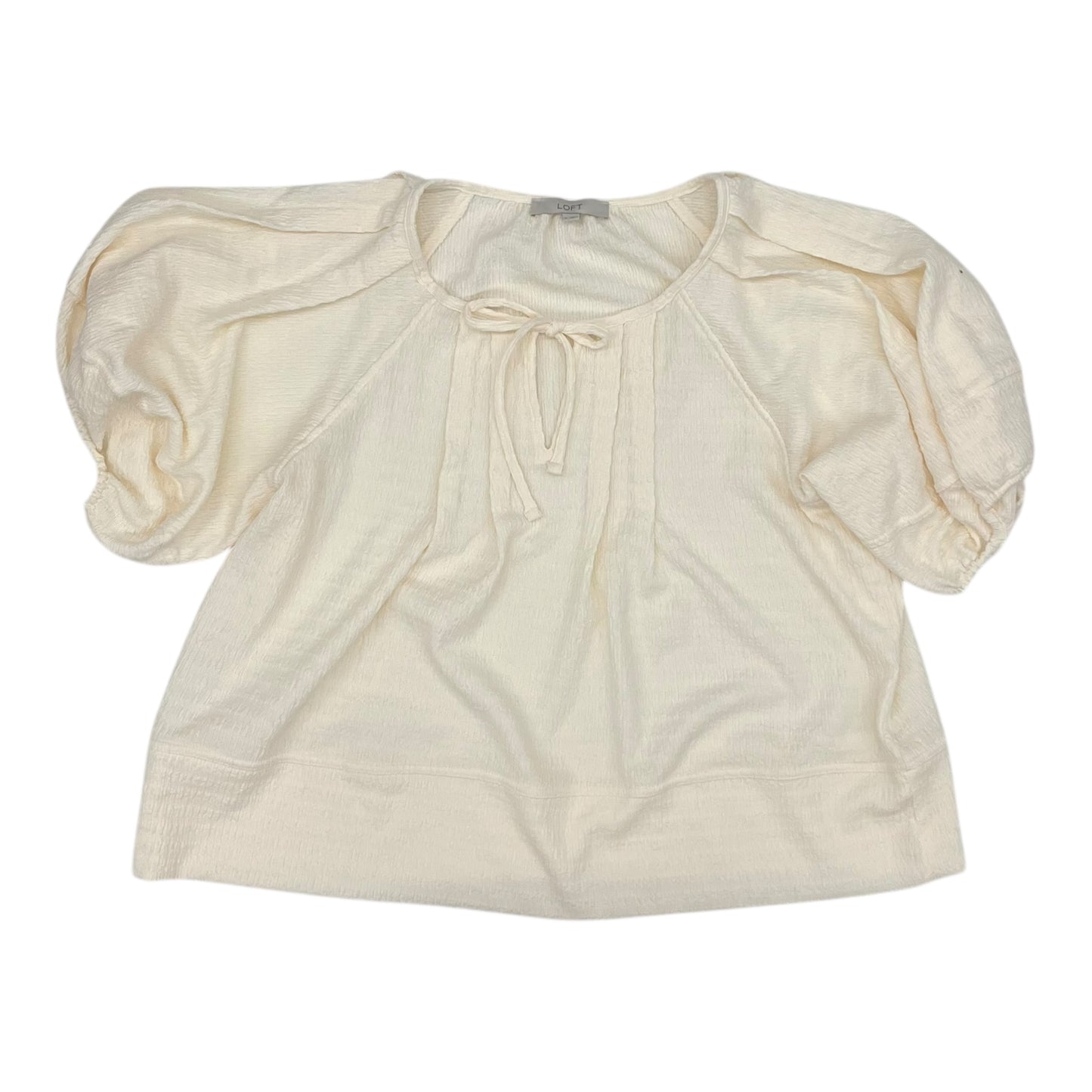 Top Ss By Loft In Cream, Size:Xl