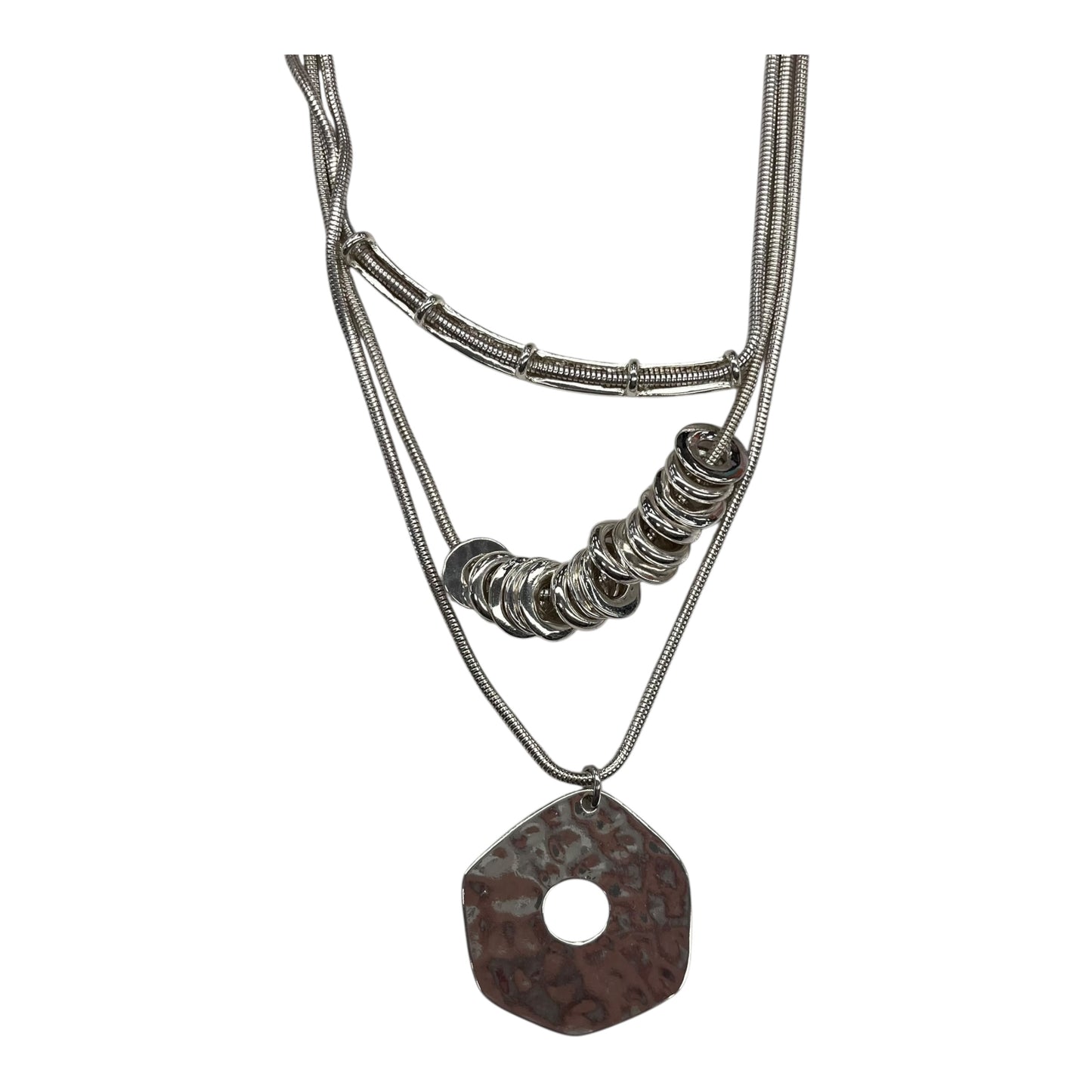Necklace Layered By Chicos In Silver
