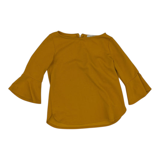 Top 3/4 Sleeve By Green Envelope In Yellow, Size:S