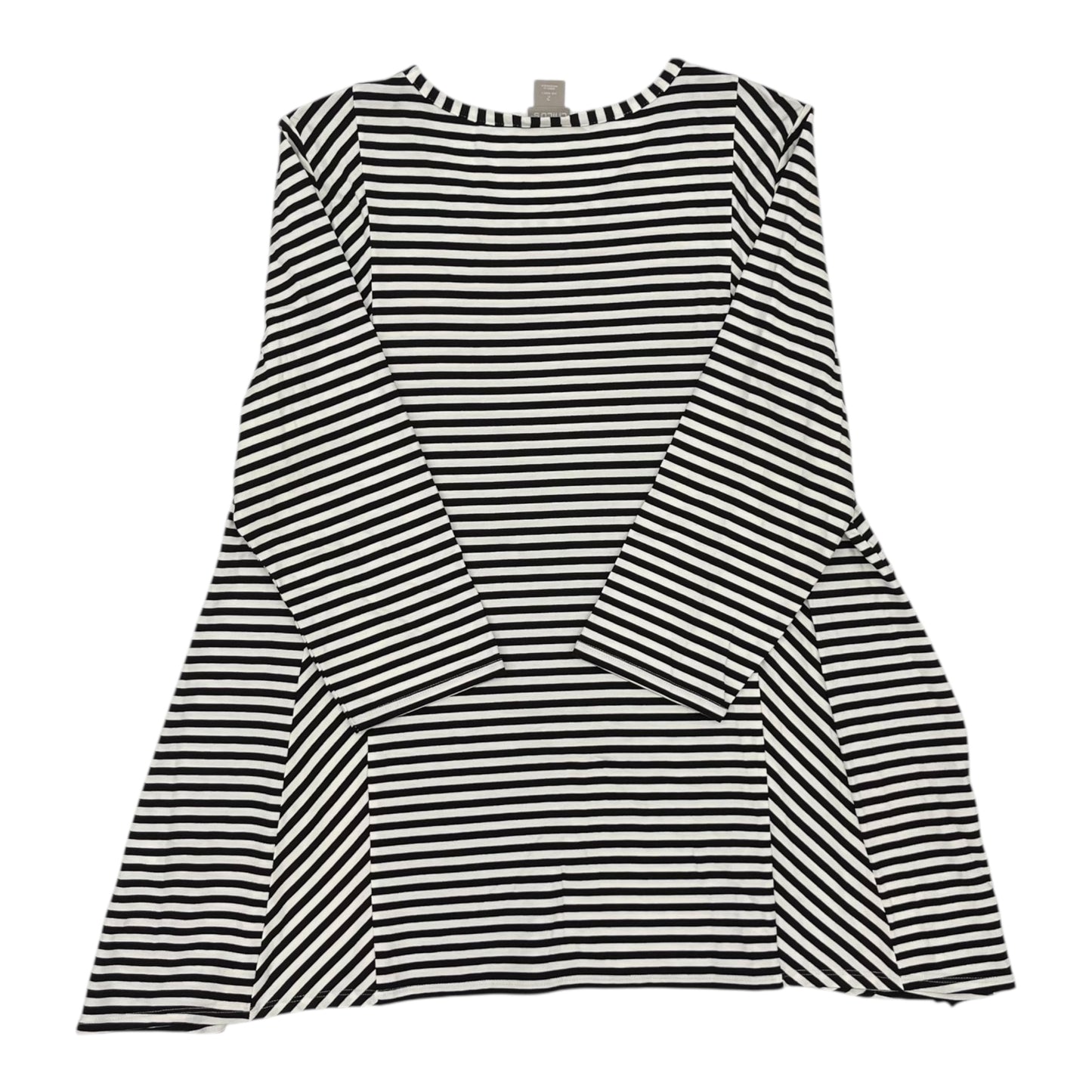 Top 3/4 Sleeve By Chicos In Black, Size:L