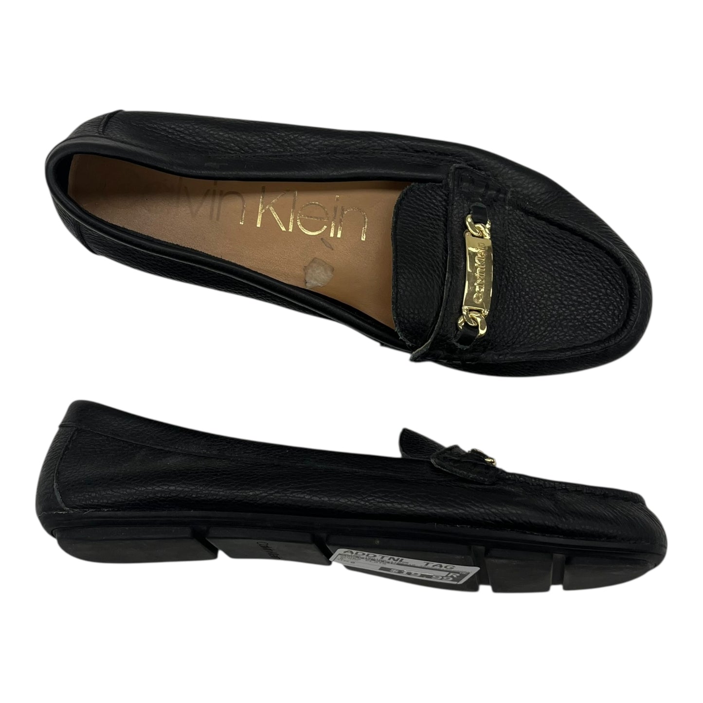 Shoes Flats By Calvin Klein In Black, Size:9