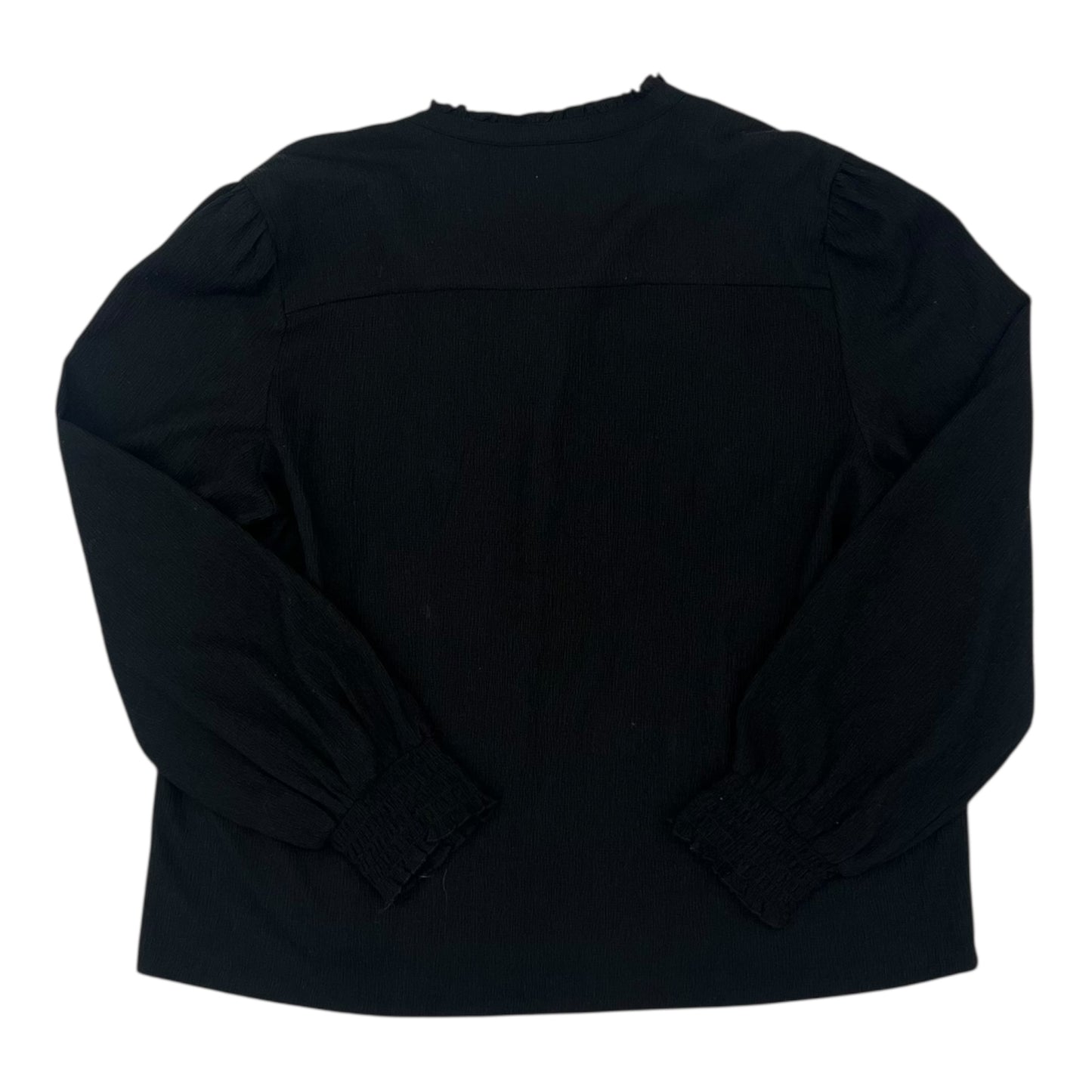Blouse Ls By Ann Taylor In Black, Size:Xl