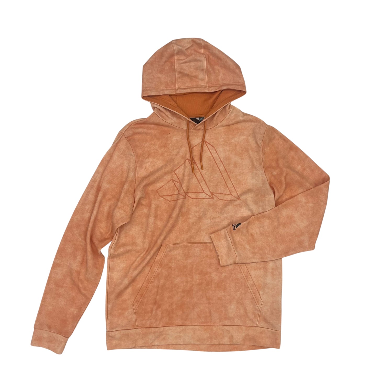 Athletic Sweatshirt Hoodie By Adidas In Orange, Size:L