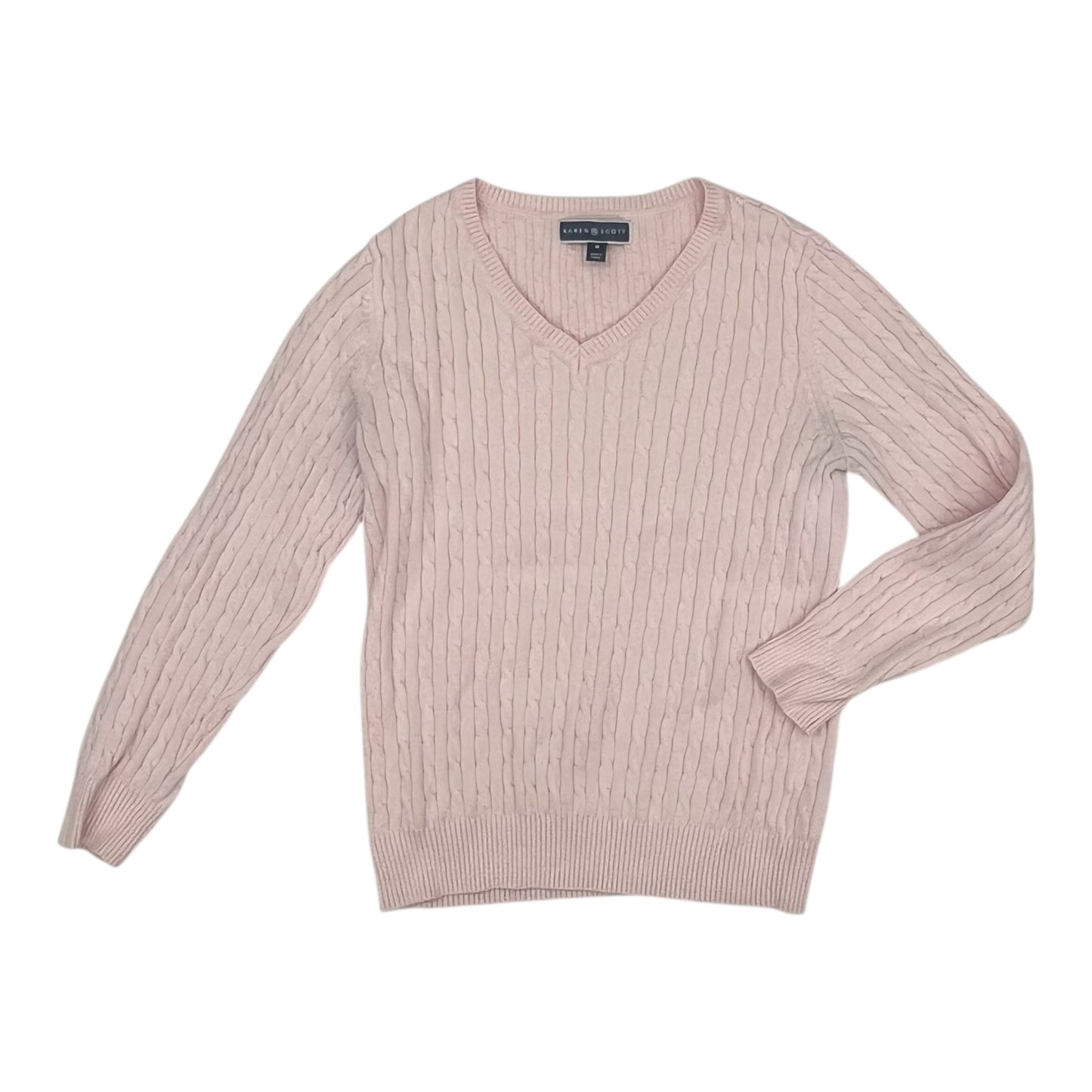 Sweater By Karen Scott In Pink, Size:M