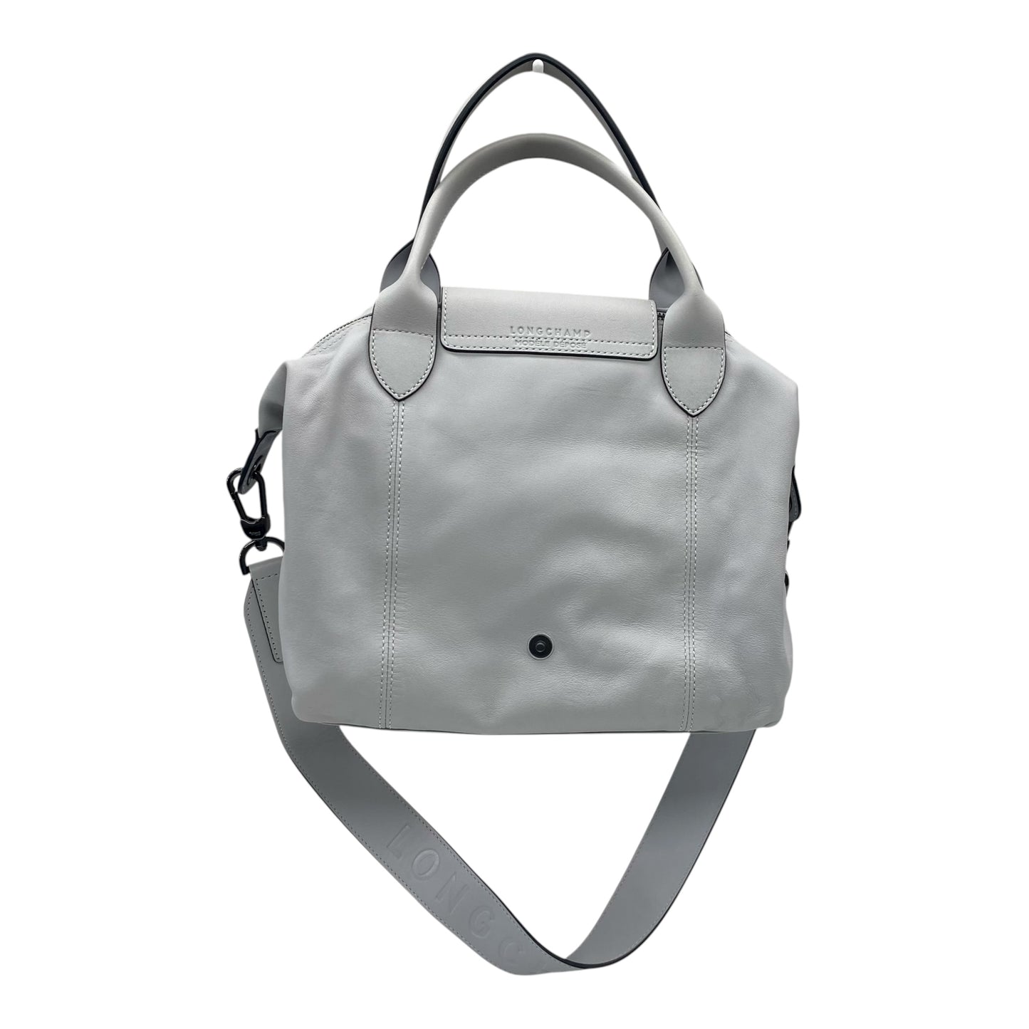 Handbag Designer By Longchamp In Grey, Size:Medium