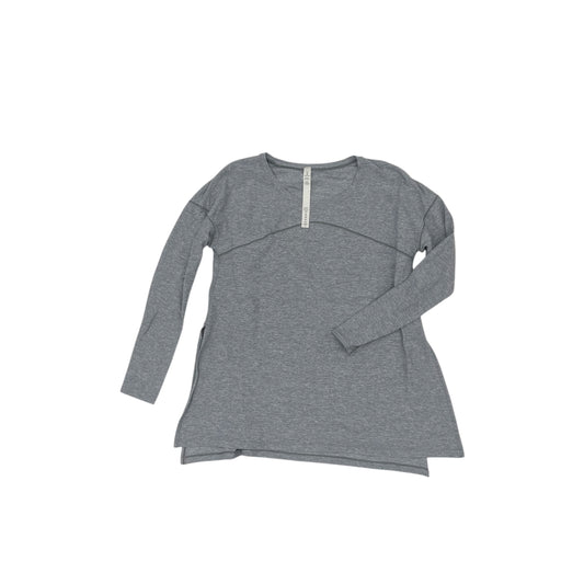 Athletic Top Ls Collar By Lululemon In Grey, Size:S