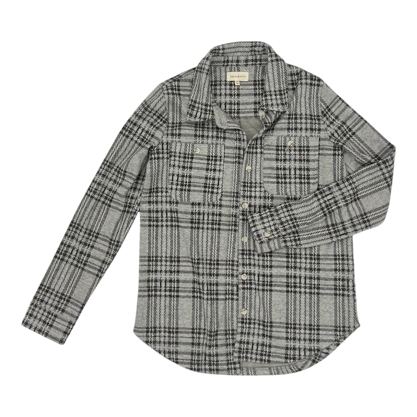 Top Ls By Thread And Supply In Grey, Size:Xs