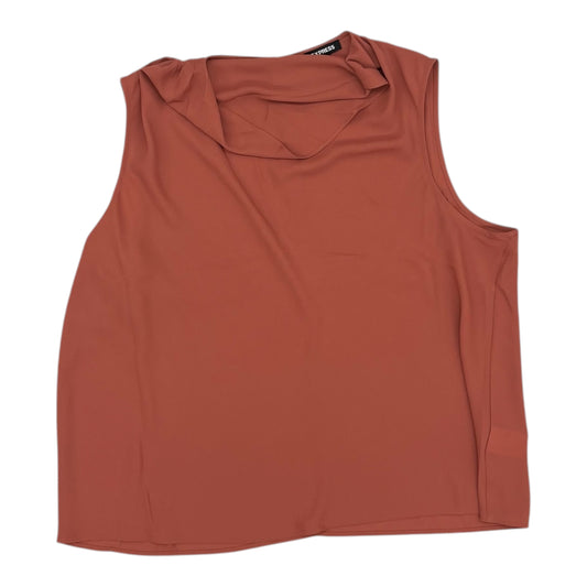 Blouse Sleeveless By Express In Orange, Size:Xl