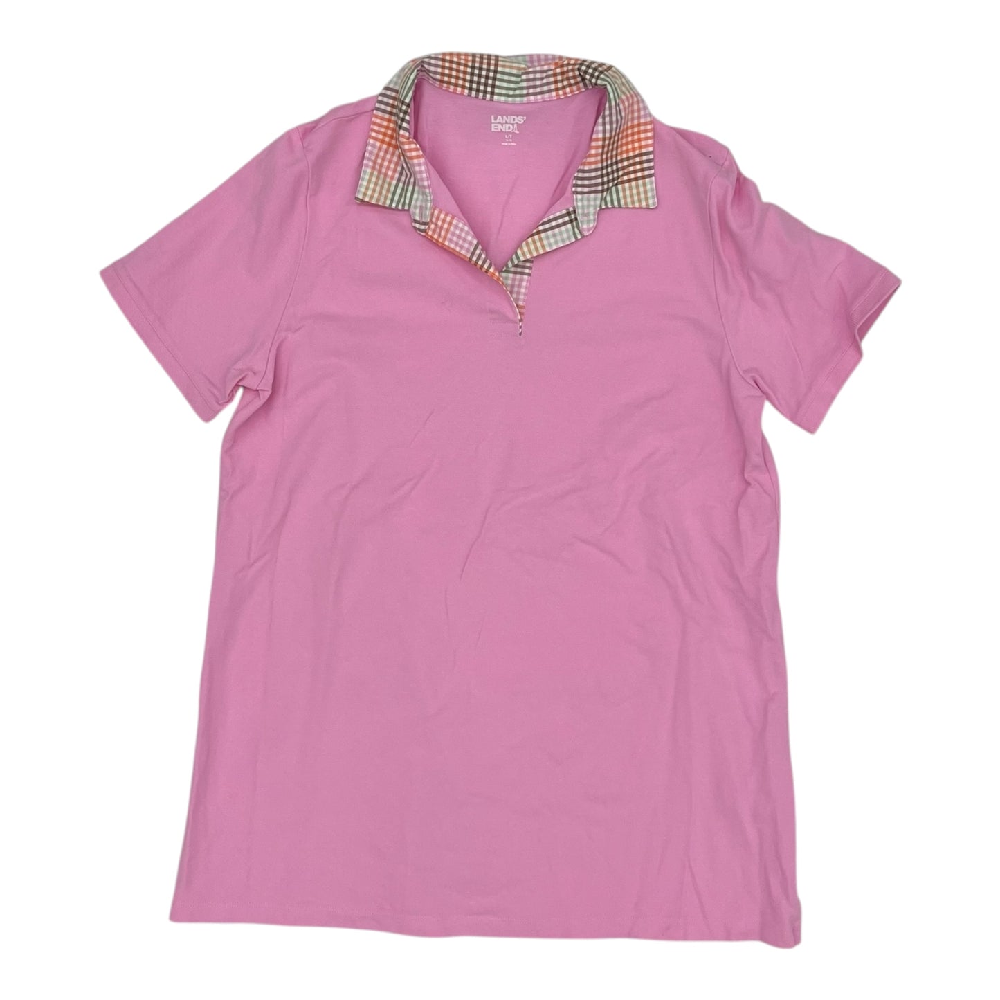 Top Ss By Lands End In Pink, Size:L