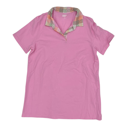Top Ss By Lands End In Pink, Size:L