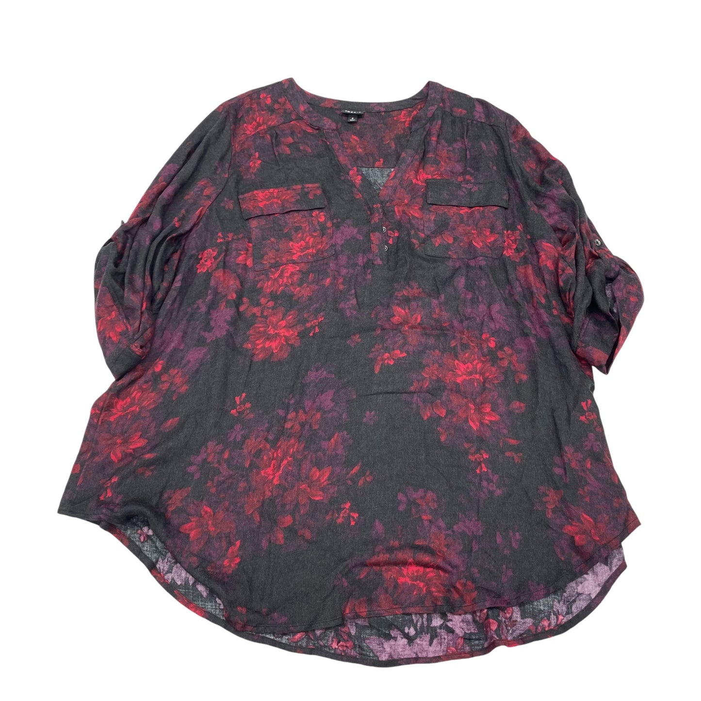 BLACK & RED TOP 3/4 SLEEVE by TORRID Size:4X