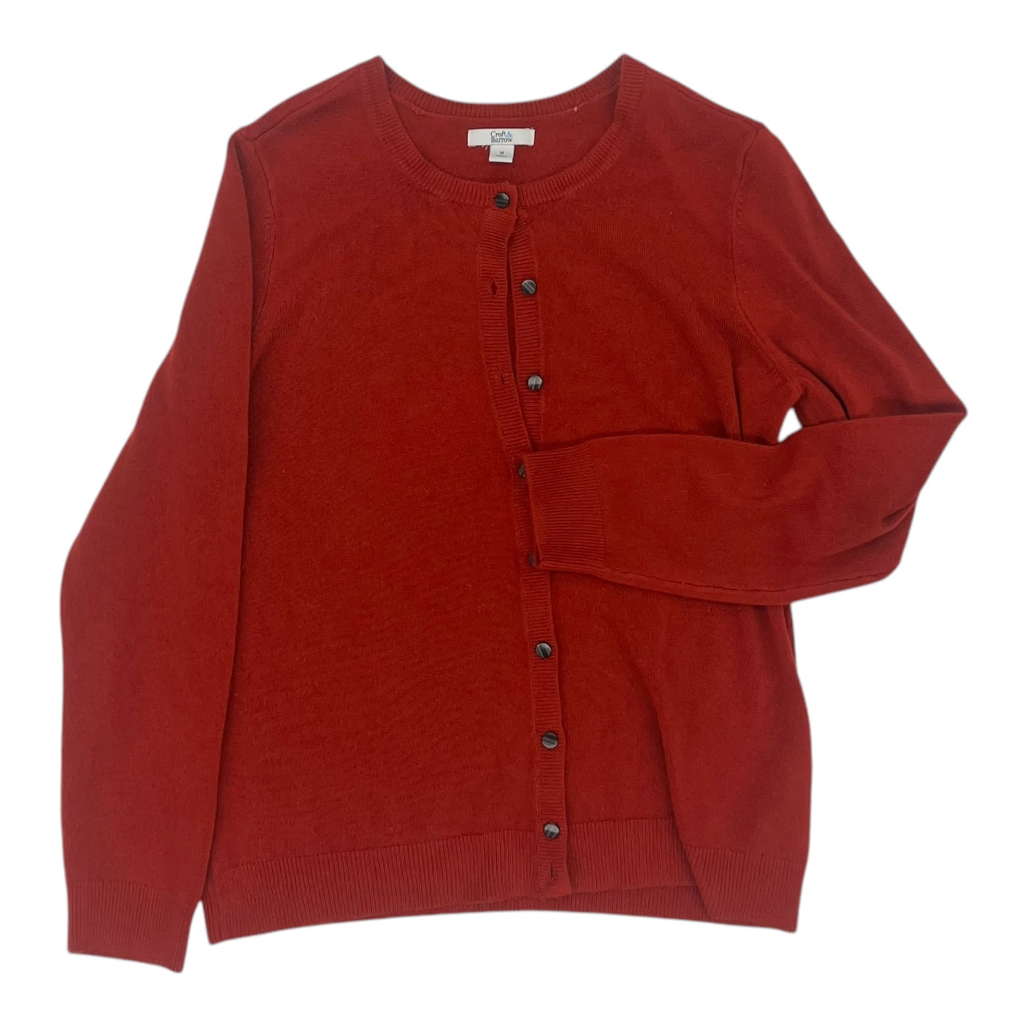 Cardigan By Croft And Barrow In Red, Size:M