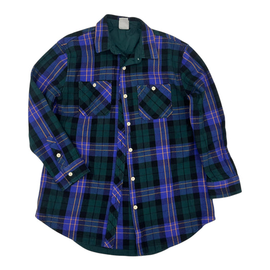 Jacket Shirt By The North Face In Blue & Green, Size:L