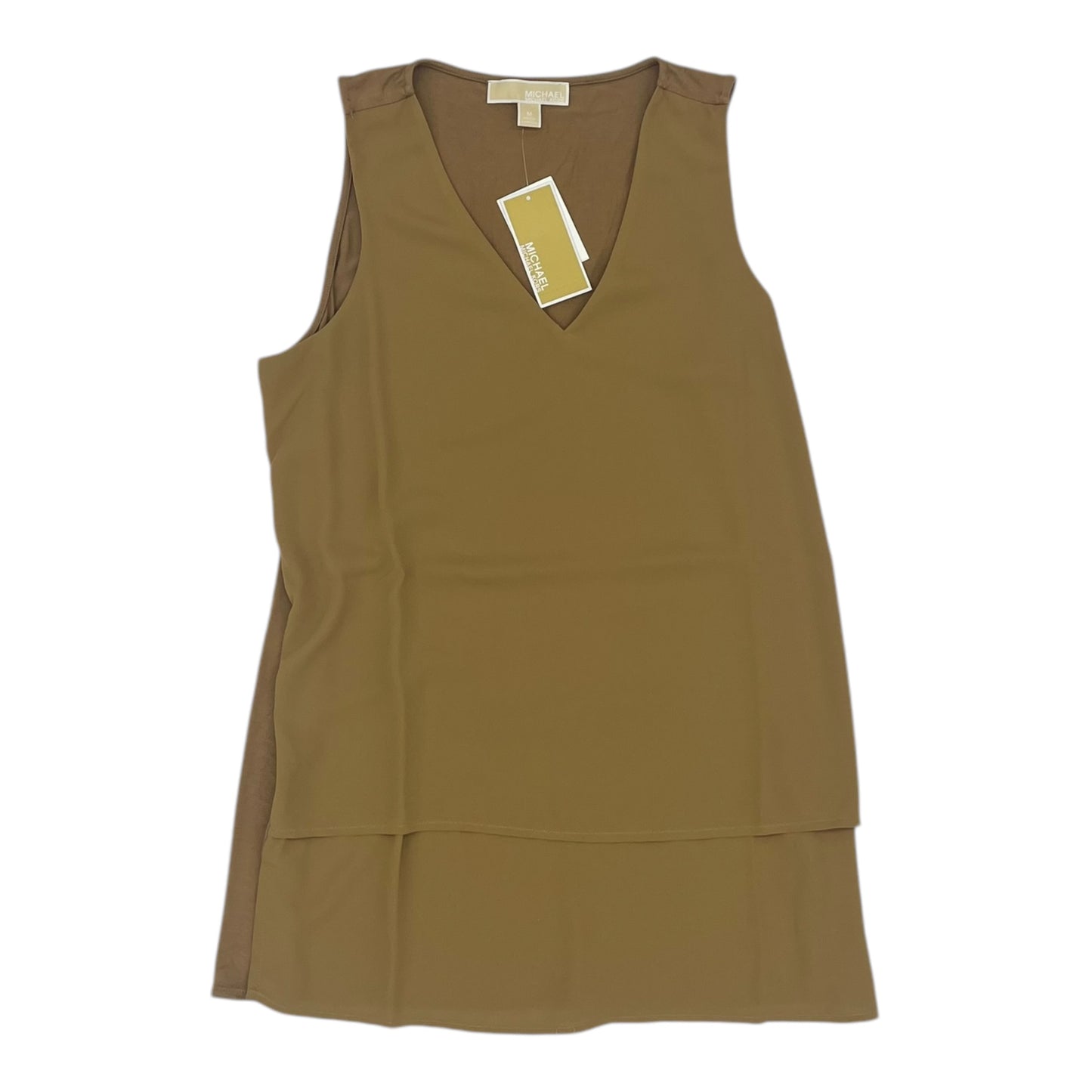 Top Sleeveless Designer By Michael Kors In Tan, Size:M