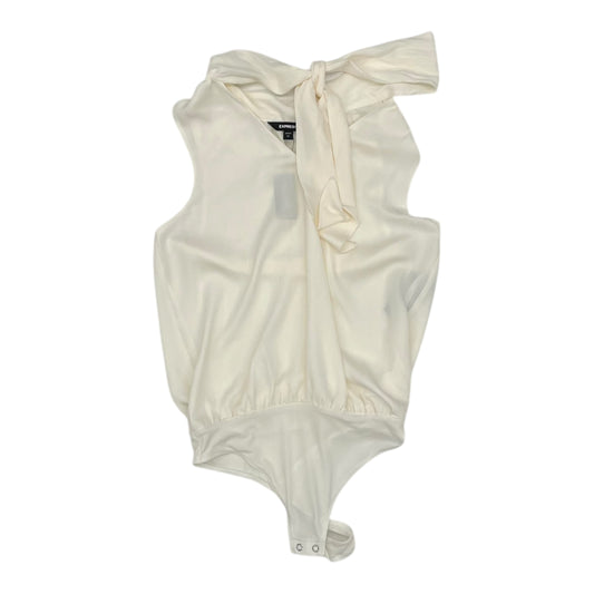 Bodysuit By Express In Cream, Size:Xs