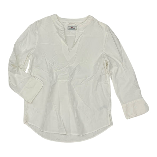 Top 3/4 Sleeve By Vineyard Vines In Cream, Size:Xs