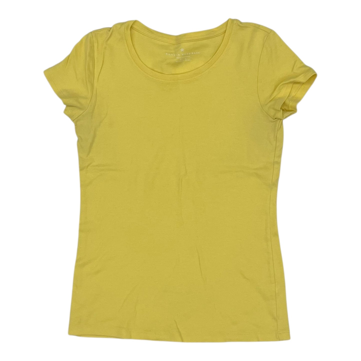 Top Ss Basic By Banana Republic In Yellow, Size:M