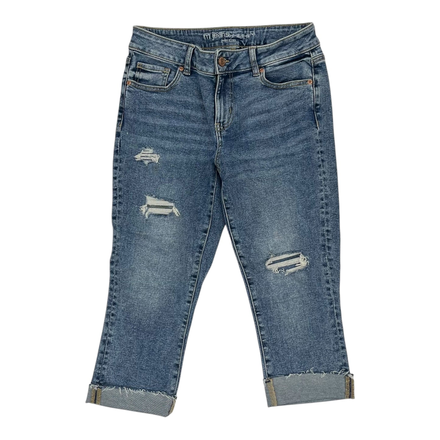 Jeans Cropped By Maurices In Blue Denim, Size:8