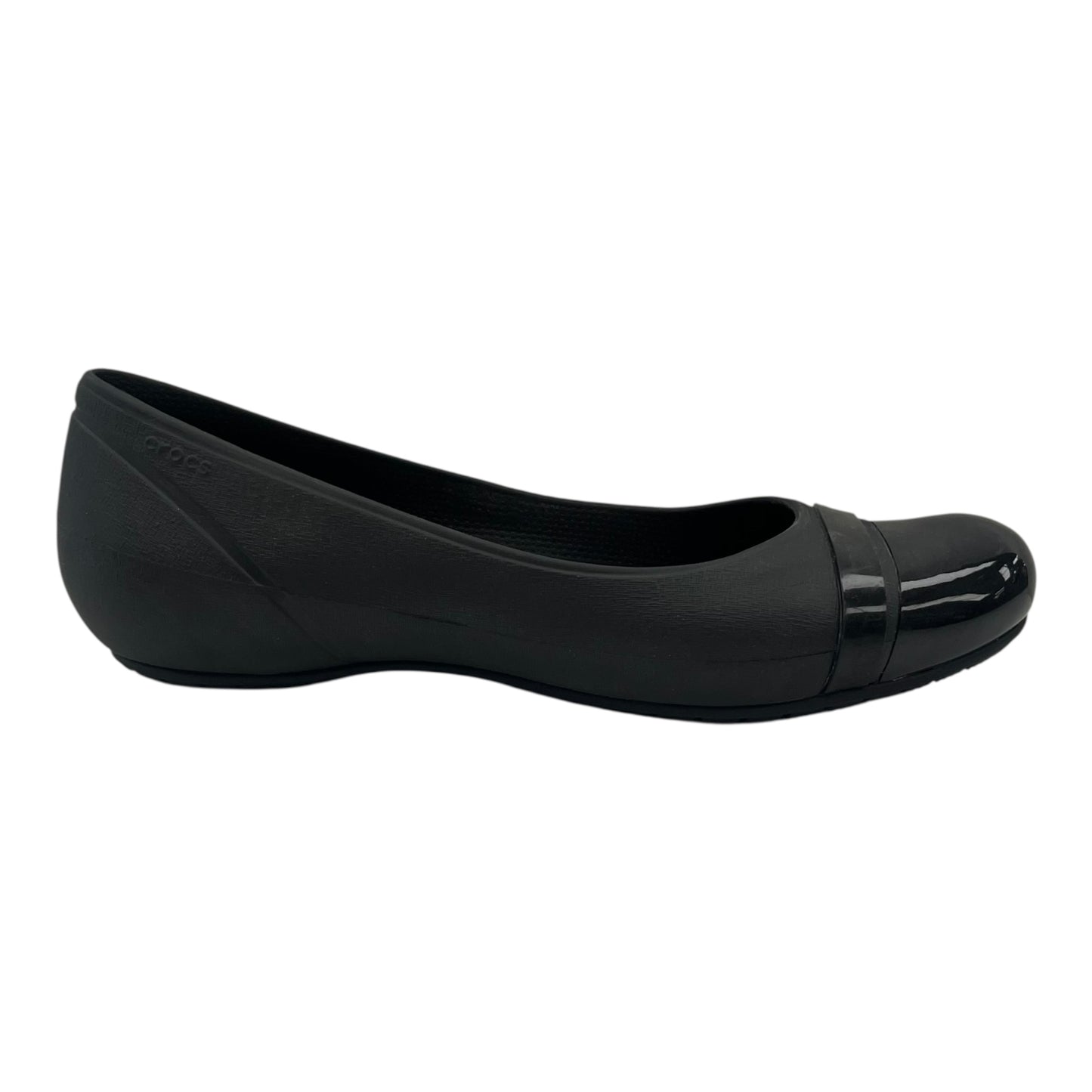 Shoes Flats By Crocs In Black, Size:9