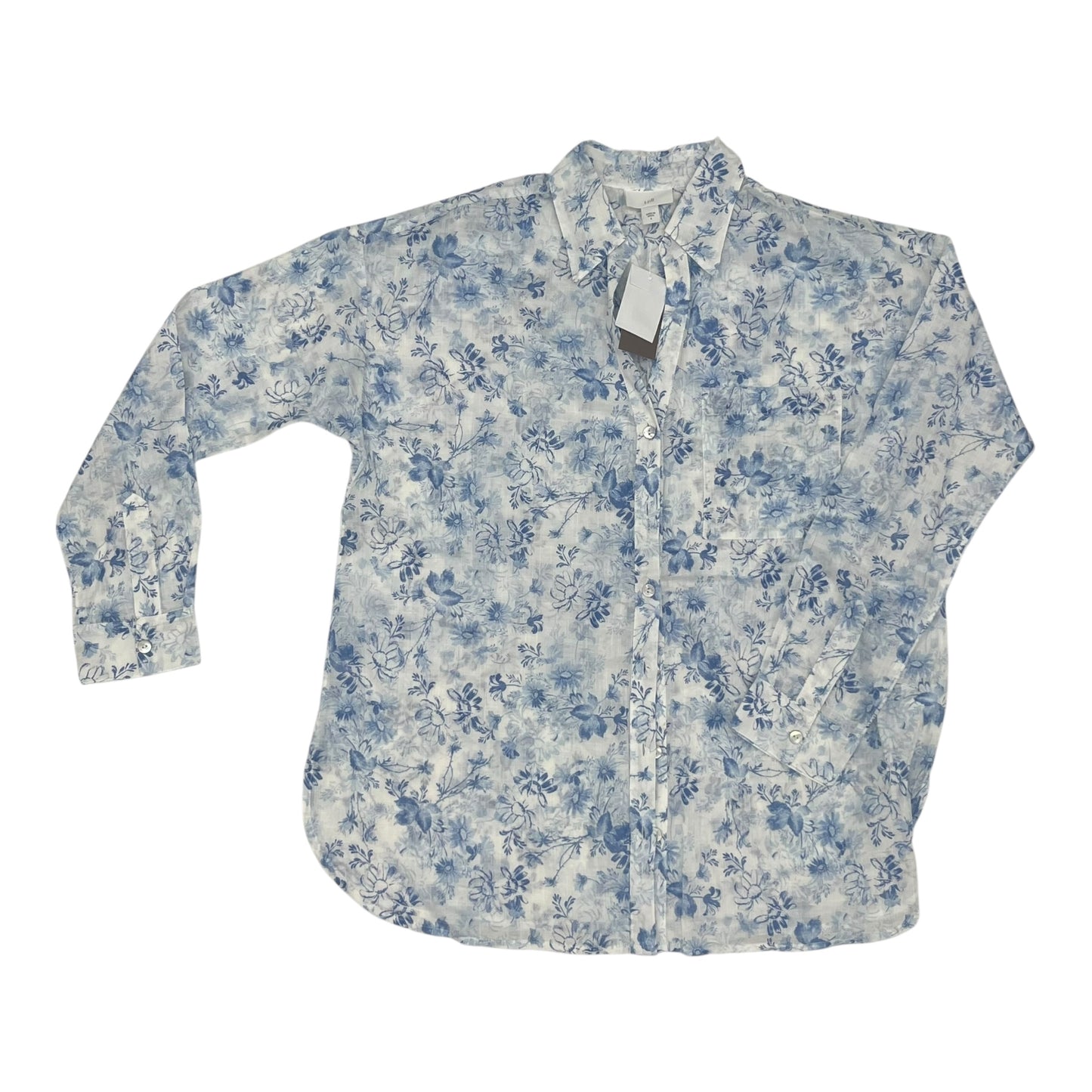 Blouse Ls By J. Jill In Blue, Size:S