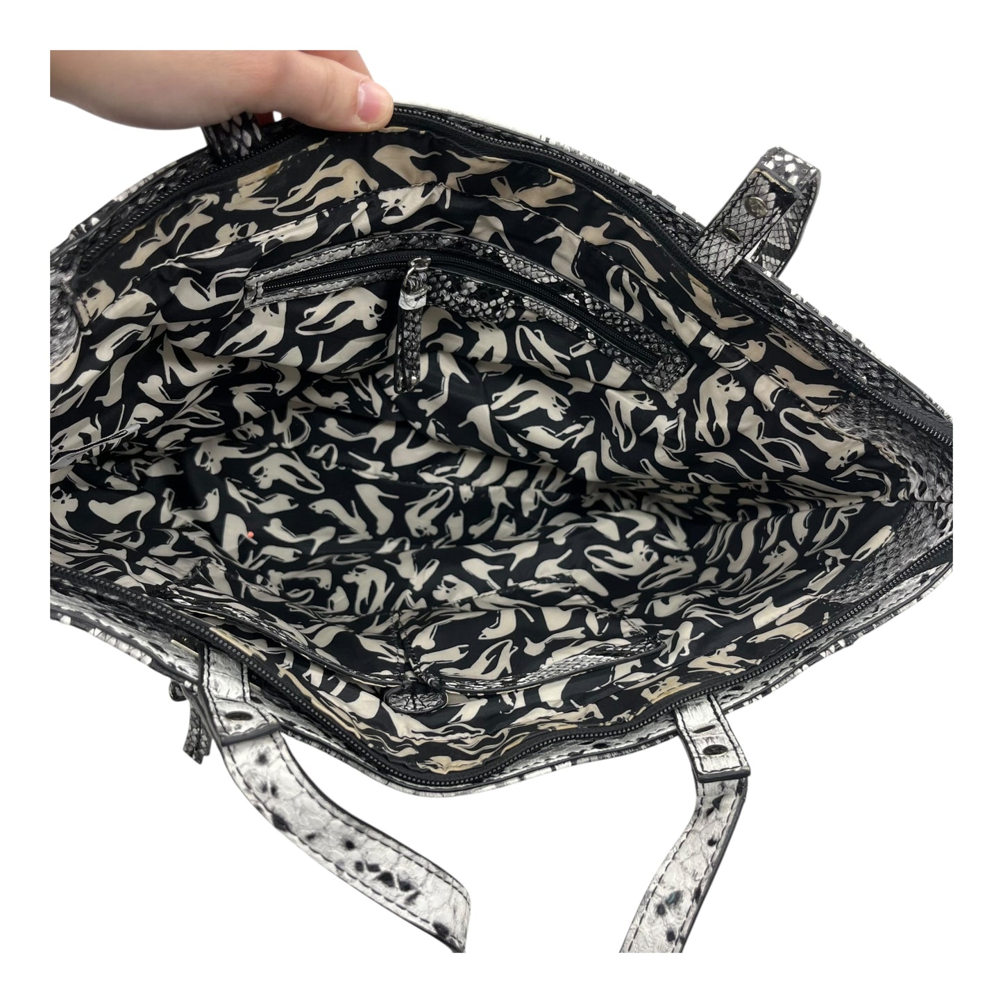 Handbag By Nine West In Snakeskin Print, Size:Medium