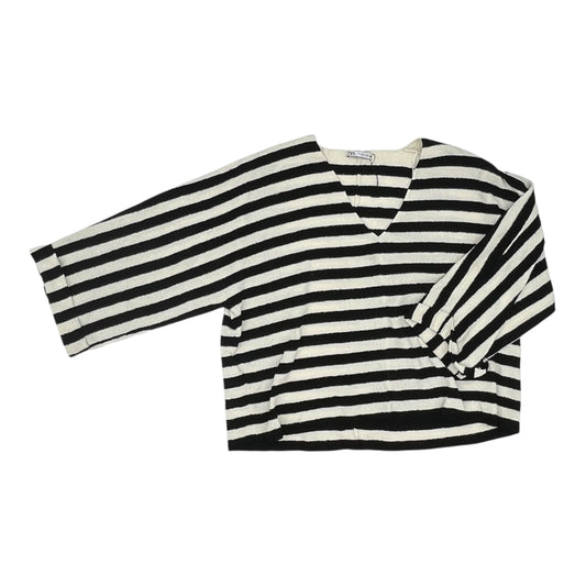Sweater By Zara In Black & Cream, Size:L