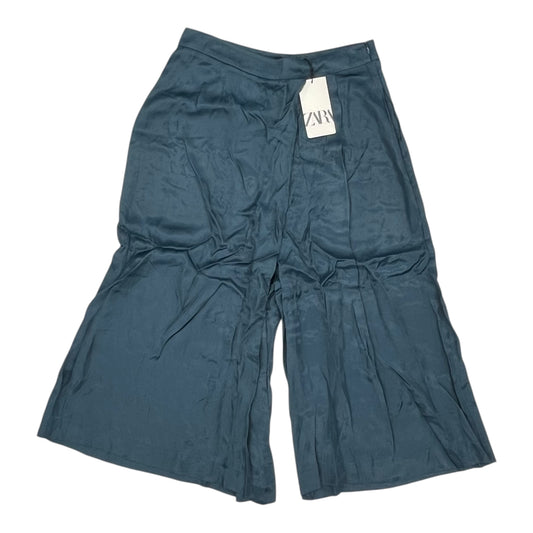 Pants Cropped By Zara In Blue, Size:L
