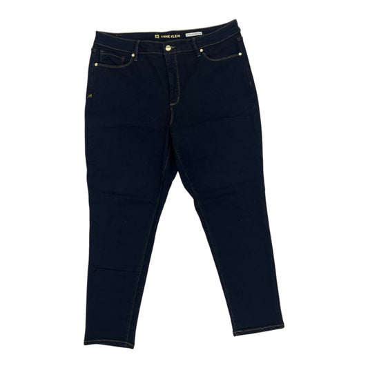 Jeans Skinny By Anne Klein In Blue Denim, Size:18