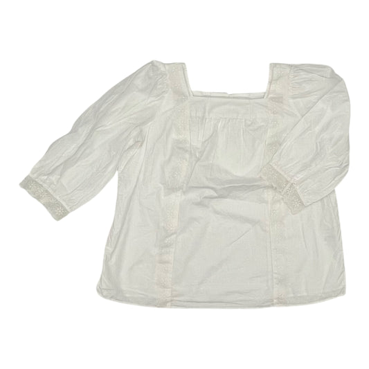 Blouse Ls By Clothes Mentor In White, Size:L
