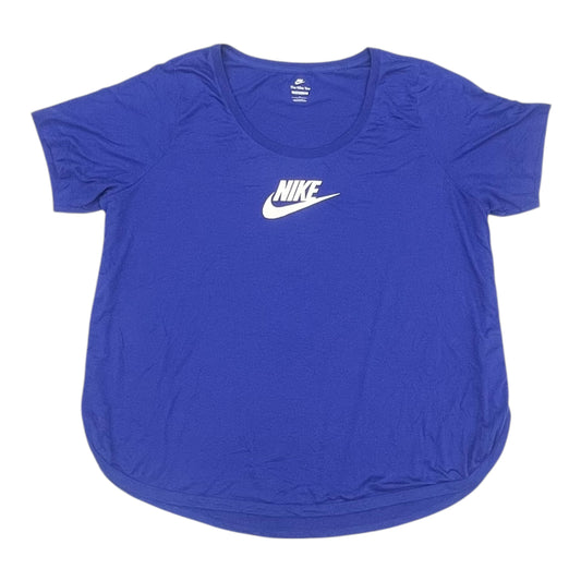 Athletic Top Ss By Nike In Blue, Size:3X