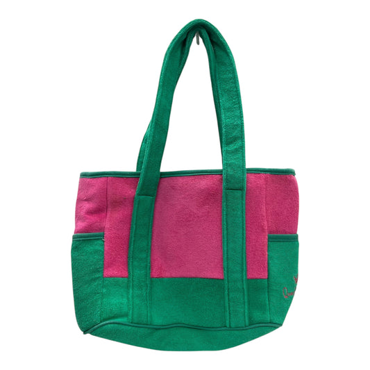 Handbag By Clothes Mentor In Green & Pink, Size:Medium