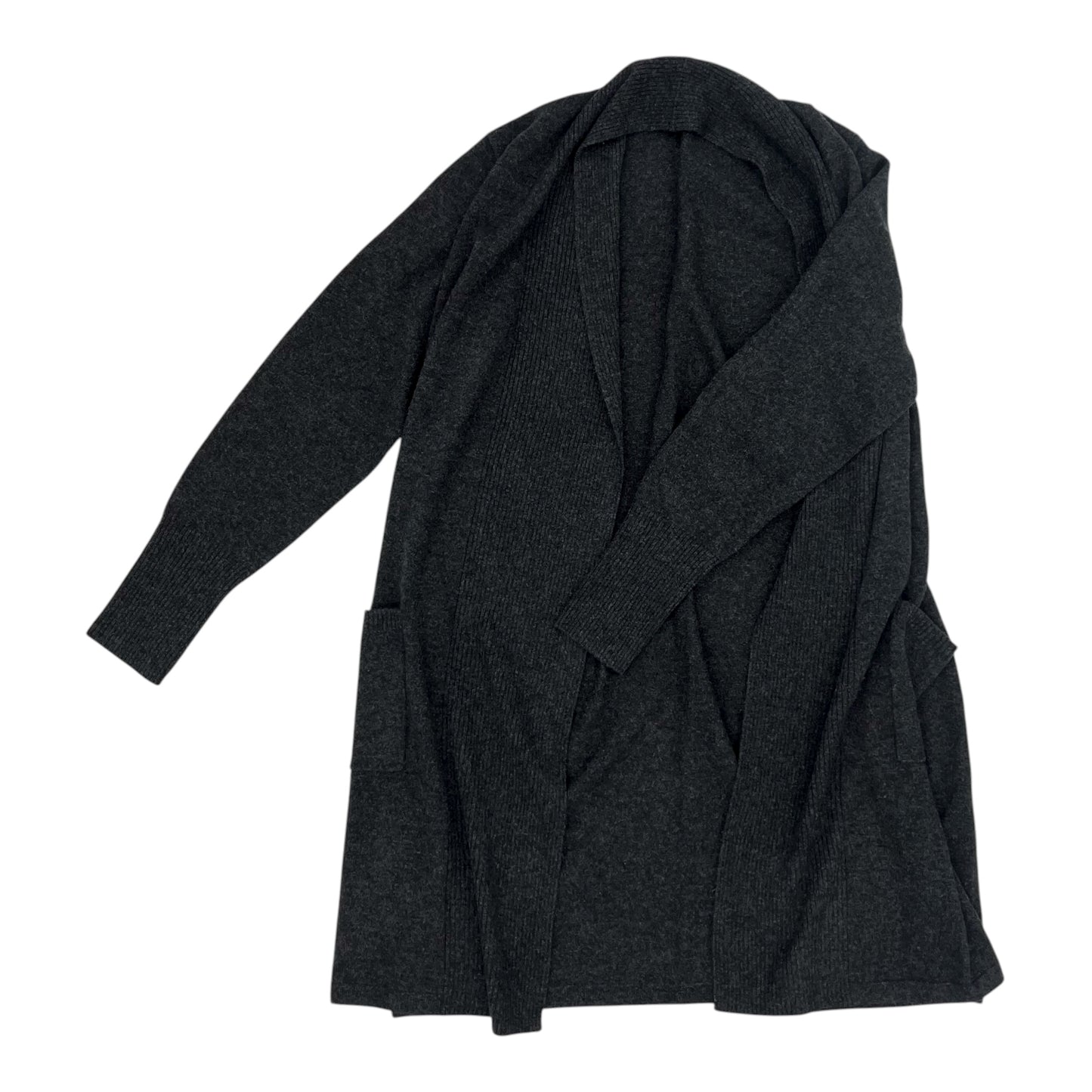 Sweater Cardigan By Clothes Mentor In Grey, Size:M