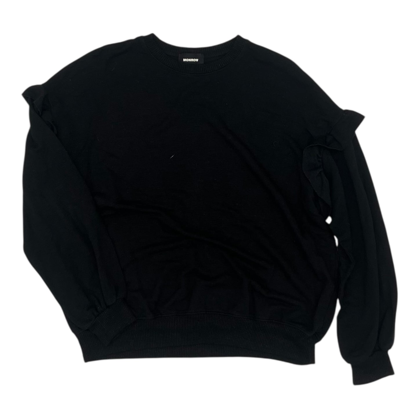 Top Ls By Monrow In Black, Size:M