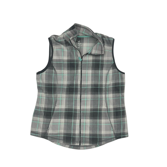 Vest Fleece By Made For Life In Plaid Pattern, Size:L