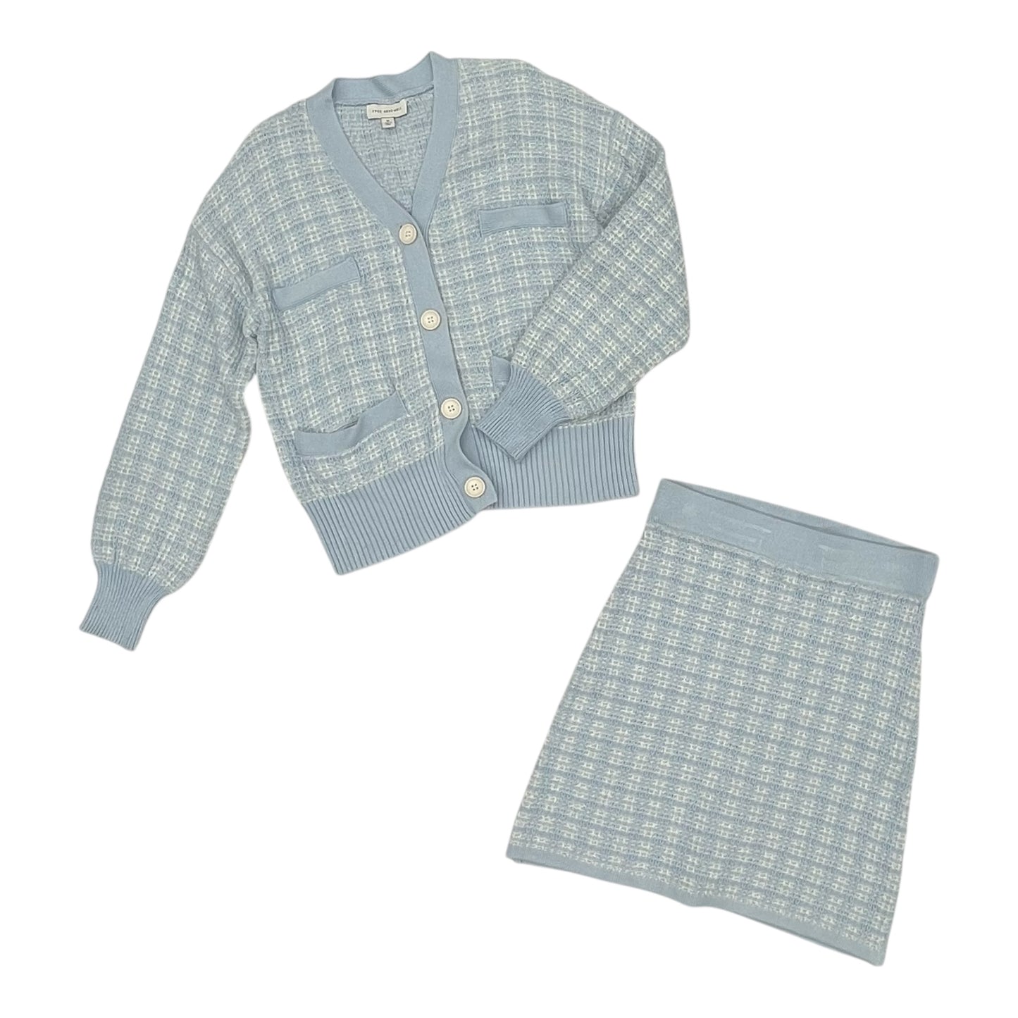 Skirt Set 2Pc By Free Assembly In Blue & White, Size:S
