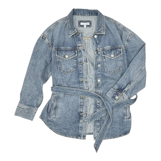 Jacket Denim By Loft In Blue Denim, Size:M
