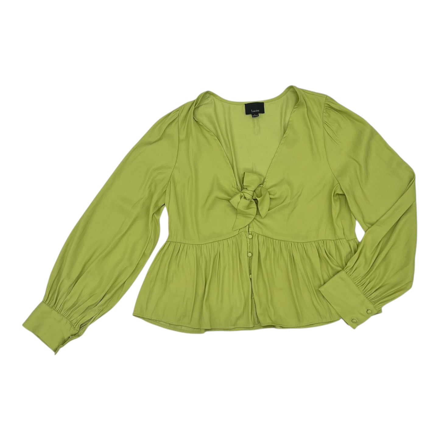 Blouse Ls By Lumiere In Green, Size:L