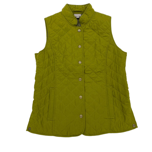 Vest Puffer & Quilted By J. Jill In Green, Size:S