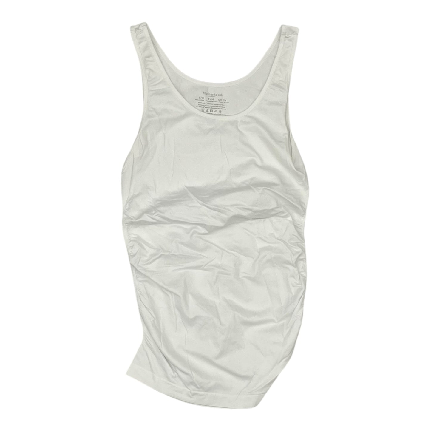 Mat Tank Top By Motherhood In White, Size:M