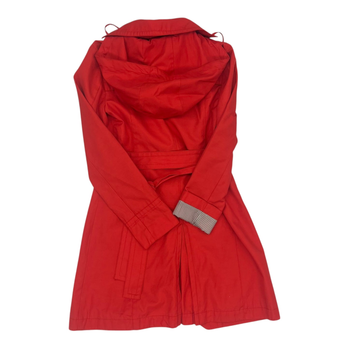 Coat Raincoat By Clothes Mentor In Red, Size:Xs