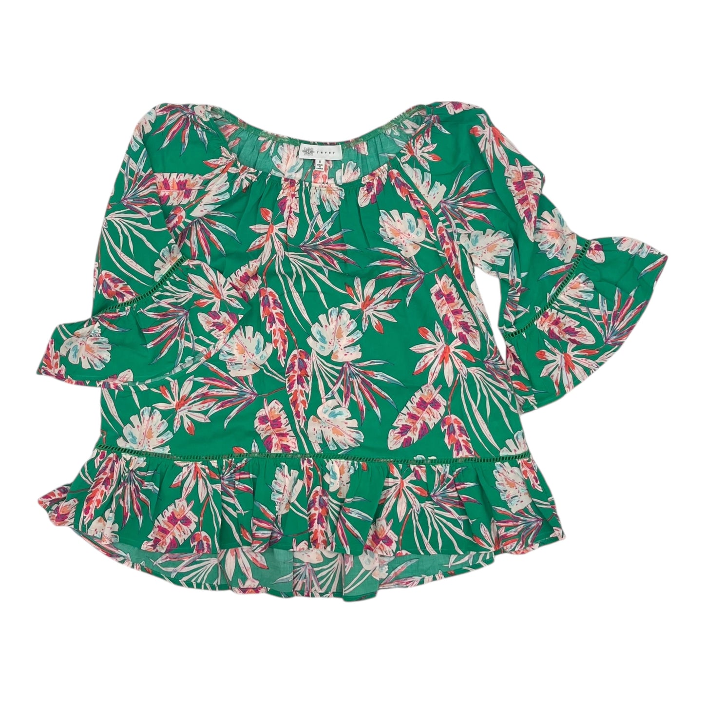 Blouse 3/4 Sleeve By Fever In Green, Size:S