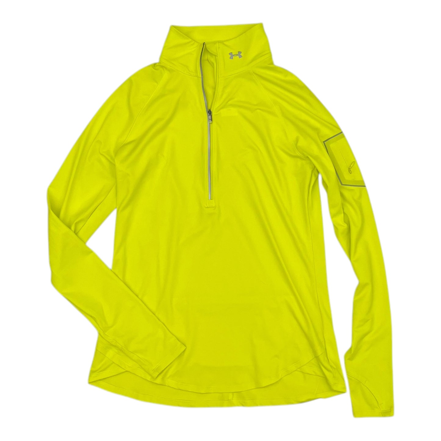 Athletic Top Ls Collar By Under Armour In Yellow, Size:L