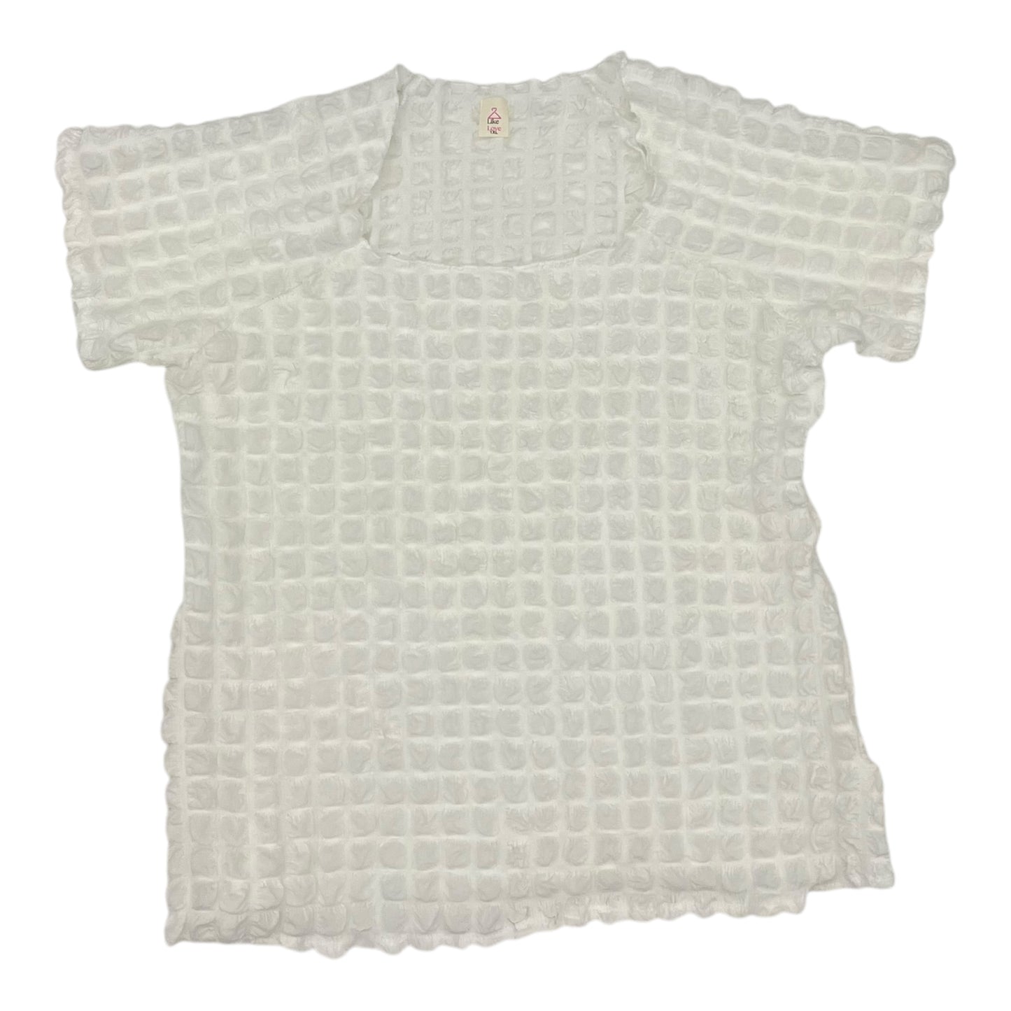 Blouse Ss By Cme In White, Size:1X