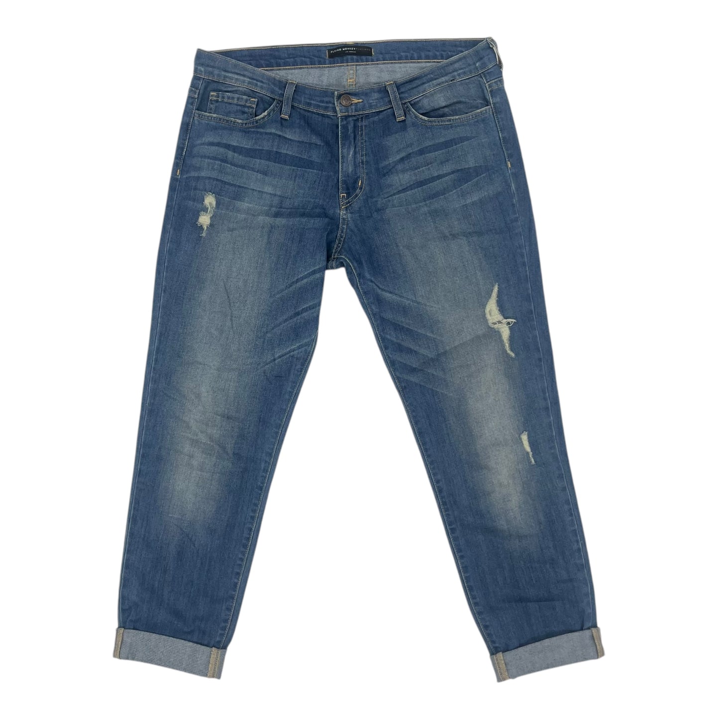 Jeans Straight By Flying Monkey In Blue Denim, Size:8