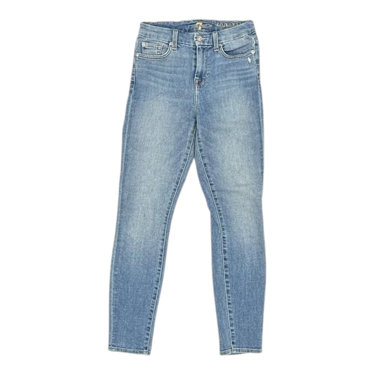 Jeans Skinny By 7 For All Mankind In Blue Denim, Size:2