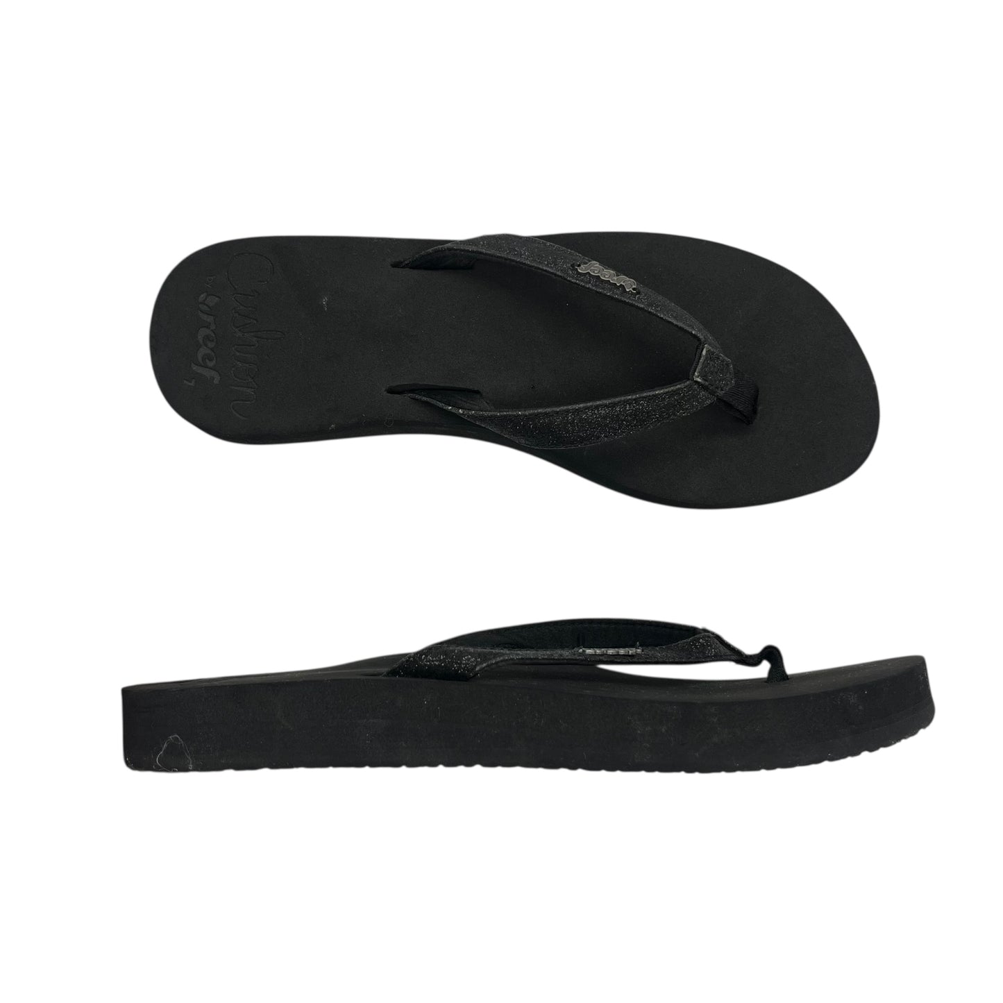 Sandals Flip Flops By Reef In Black, Size:7