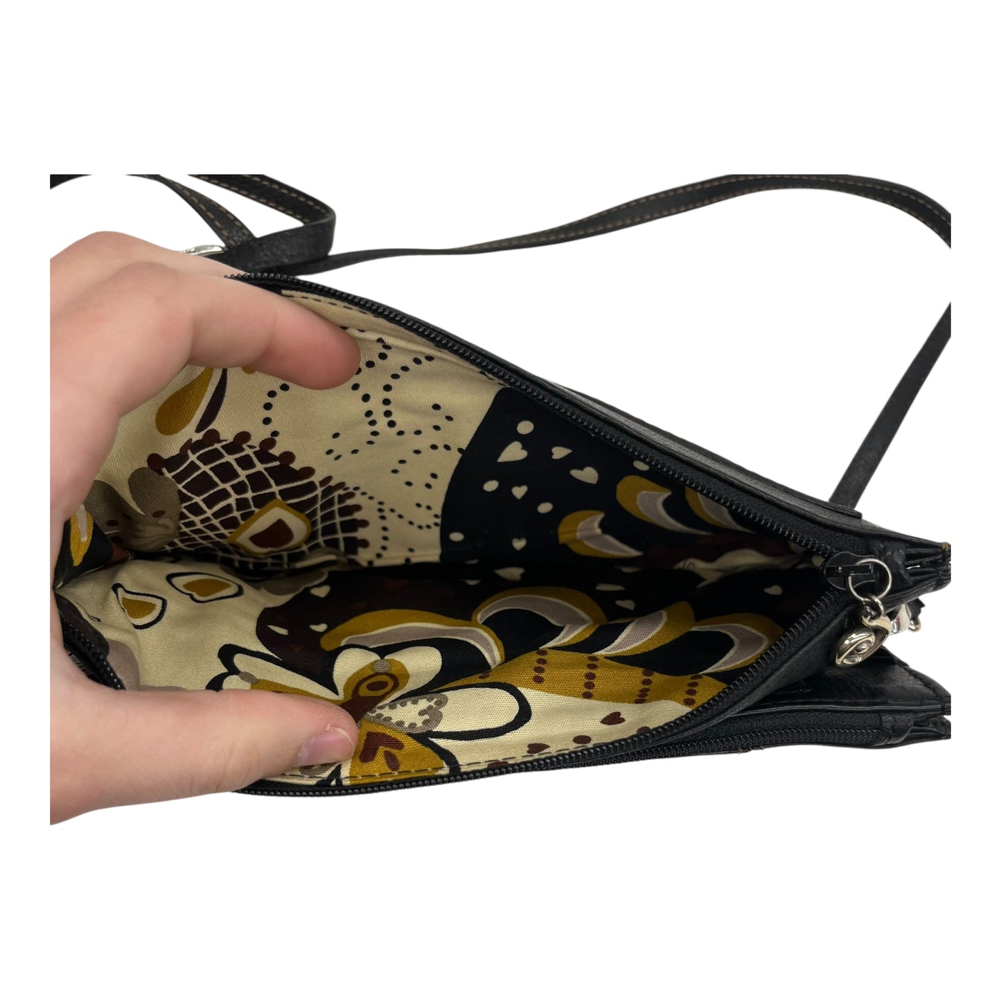 Crossbody By Brighton In Black & Brown, Size:Small