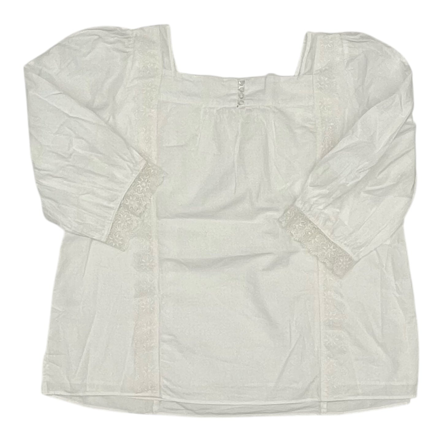 Blouse Ls By Clothes Mentor In White, Size:L