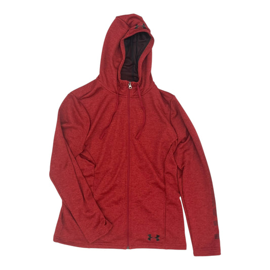Athletic Jacket By Under Armour In Red, Size:L